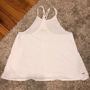 hollister halter white tank top